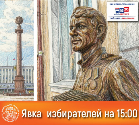 Явка избирателей в Калининградской области на 15:00 18.09.2026г.