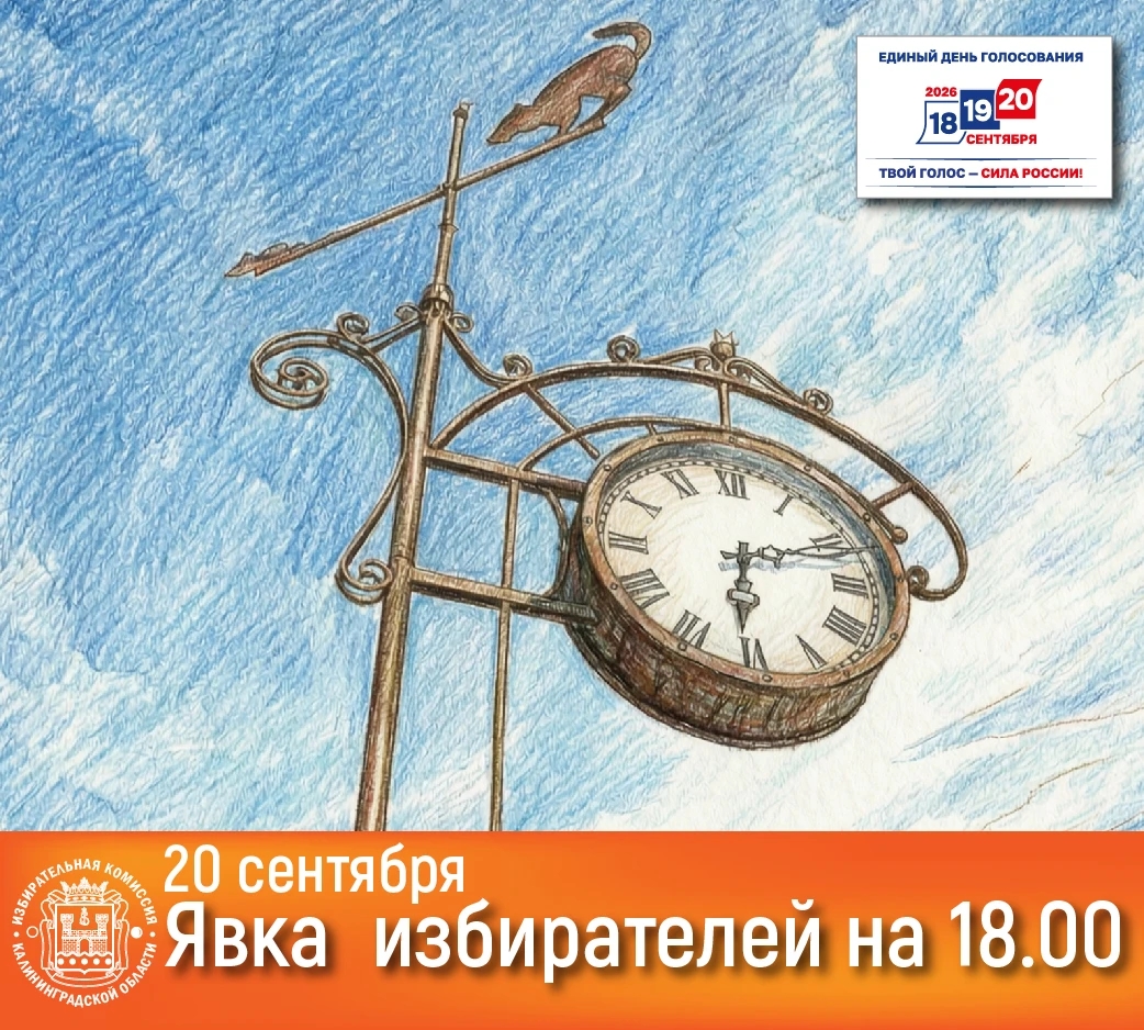 Явка избирателей в Калининградской области на 18:00 20.09.2026г.